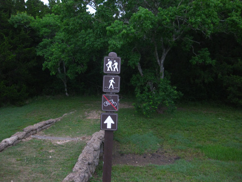 Trail entrance at Jack Brooks Park