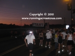 Runners gathering at the starting line